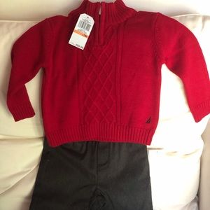 Náutica Boys 12 months sweater and pants set